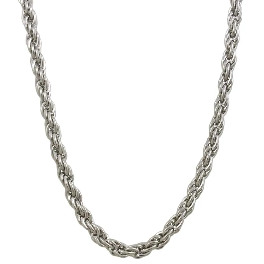 4MM Thick Silver-tone Rope Chain - GP210S