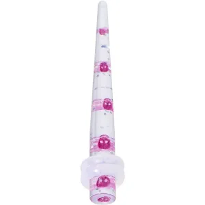 6 Gauge Clear Acrylic Glitter Purple Skull Confetti Taper