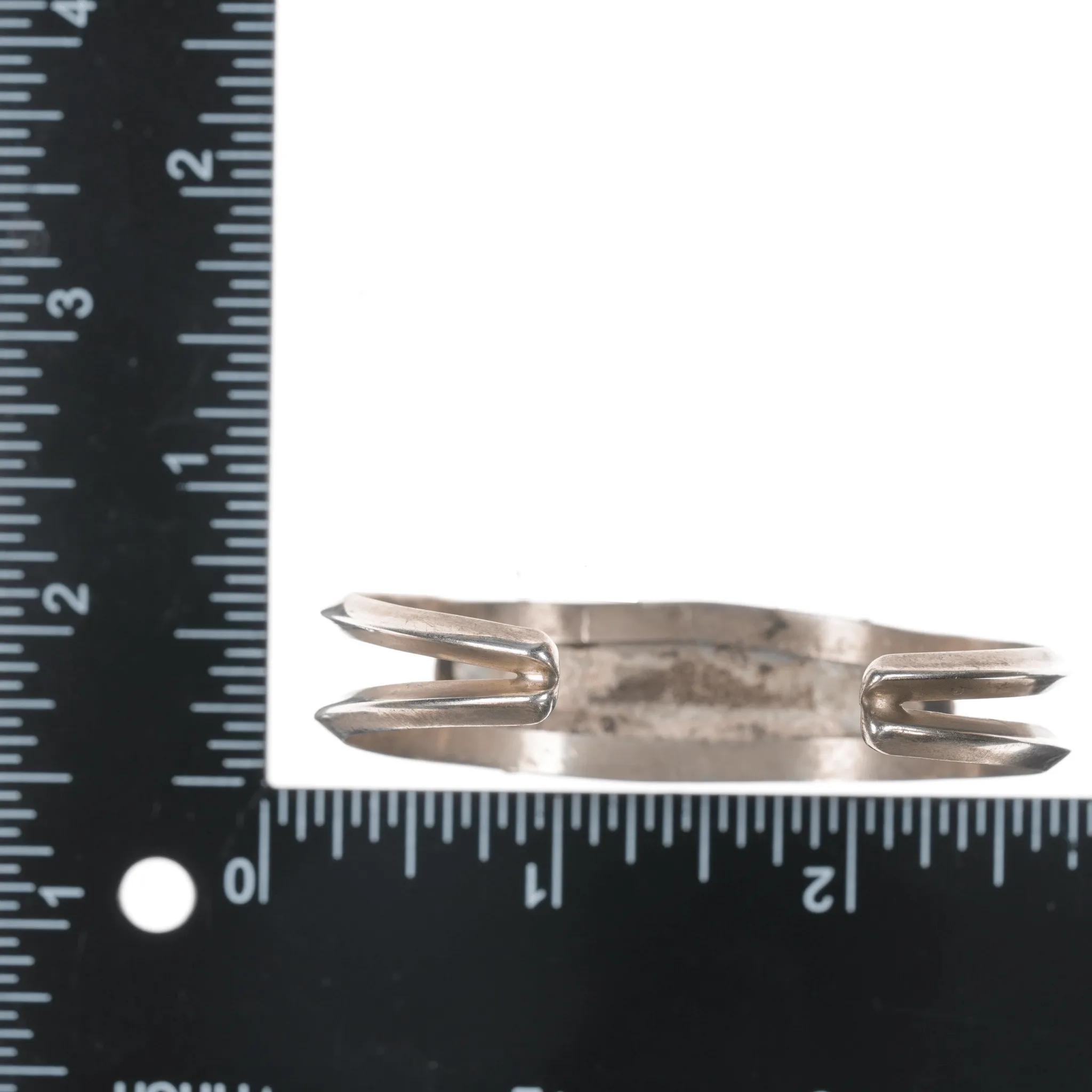 6" 50's-60's Navajo silver turquoise row cuff bracelet