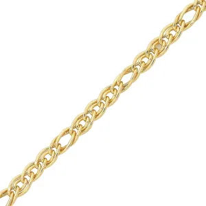 9ct Yellow Gold Double Curb 45cm Necklace