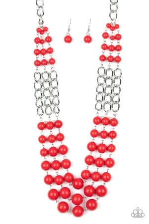 A La Vogue Red Necklace