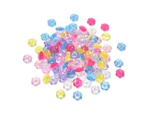 Acrylic Flower Beads 28g Multi Colour