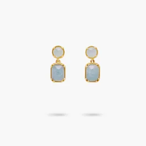 Amare Wear Petite Aquamarine Dangle Earrings