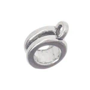 Antique Silver Rondelle Bead Bails 5/pk