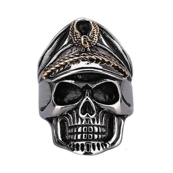 Army Officer Skull Ring