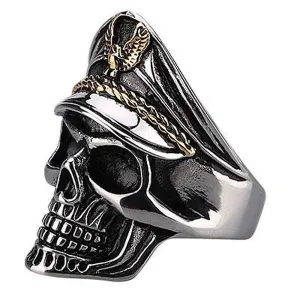 Army Officer Skull Ring