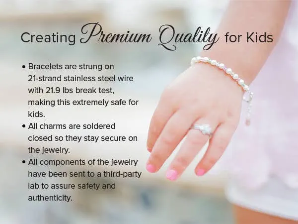 Baby and Children's Bracelets:  Sterling silver, Lace Agate Bracelets Ages 1 - 4