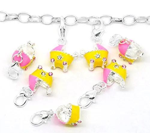 Baby Stroller Clip on Charm Pendant for European Charm Jewelry w/ Lobster Clasp