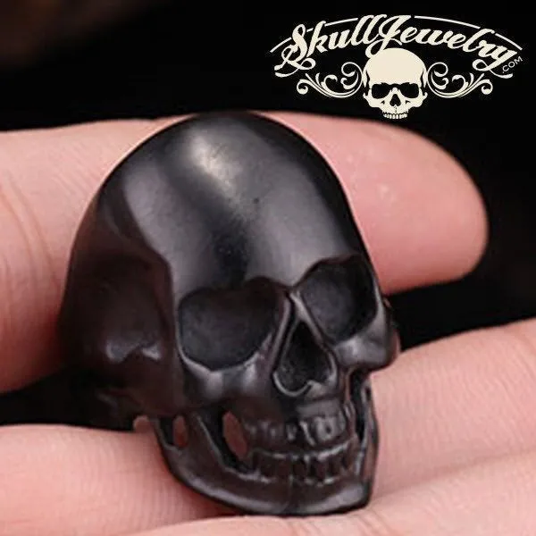 Back in Black Stainless Steel Skull Ring - Matte Black Skull Ring (#BNB)