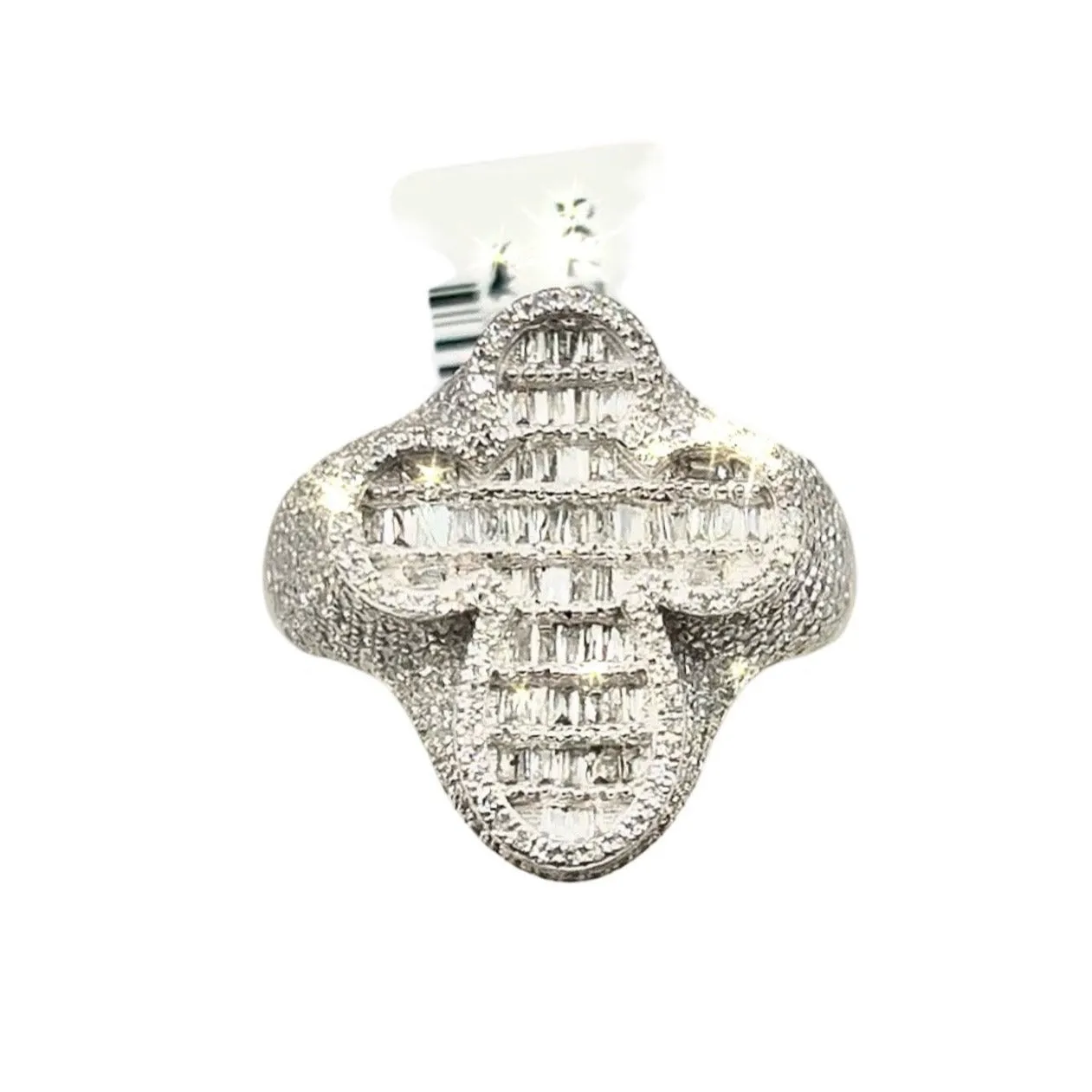 Baguette Bubble Cross Ring