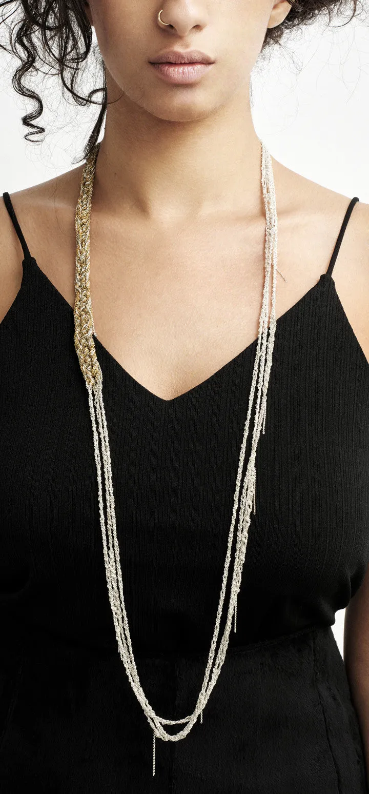 Baroque Slim Necklace in Silver   Gold   Haze