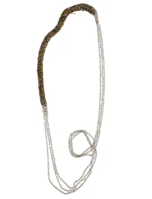 Baroque Slim Necklace in Silver   Gold   Haze