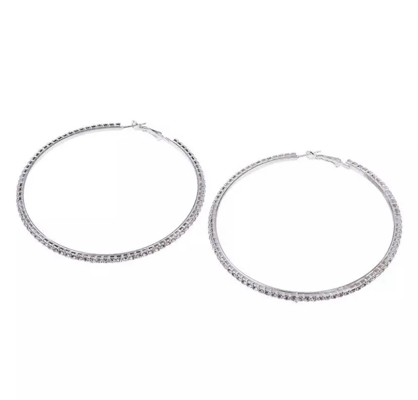 Be My Hoop Rhinestone Earrings