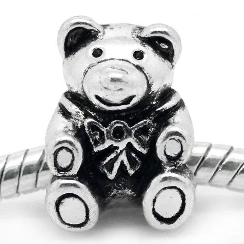 Bear Charm Bead Spacer for Snake Chain Charm Bracelet