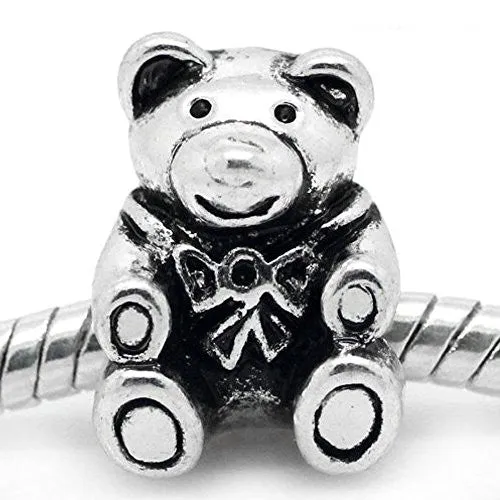 Bear Charm Bead Spacer for Snake Chain Charm Bracelet