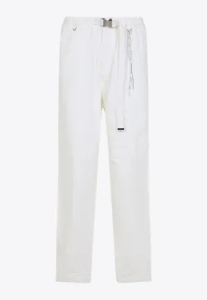 Belted Straight-Leg Pants