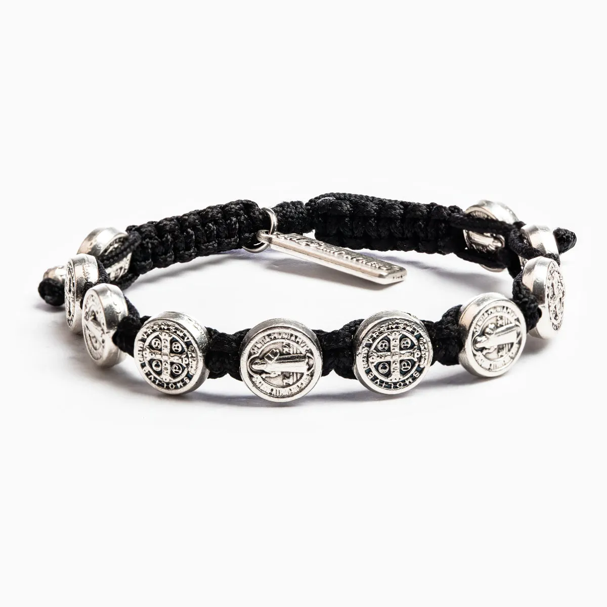 Benedictine Blessing Bracelet, blk/silver
