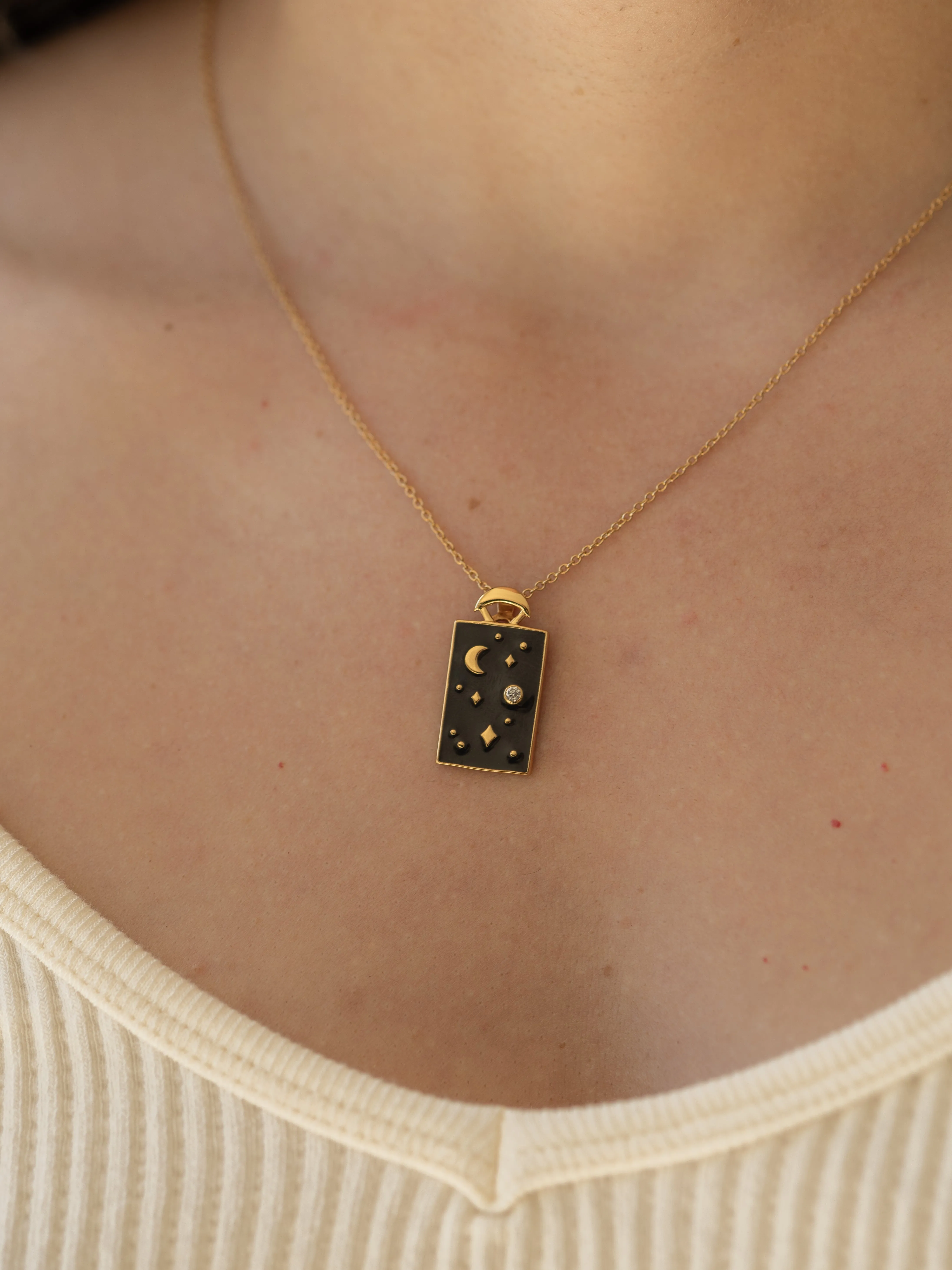 Big Sky Medallion Necklace in Gold