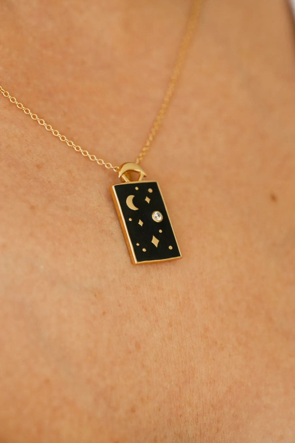 Big Sky Medallion Necklace in Gold