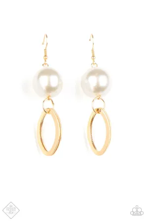 Big Spender Shimmer Gold Paparazzi Earrings