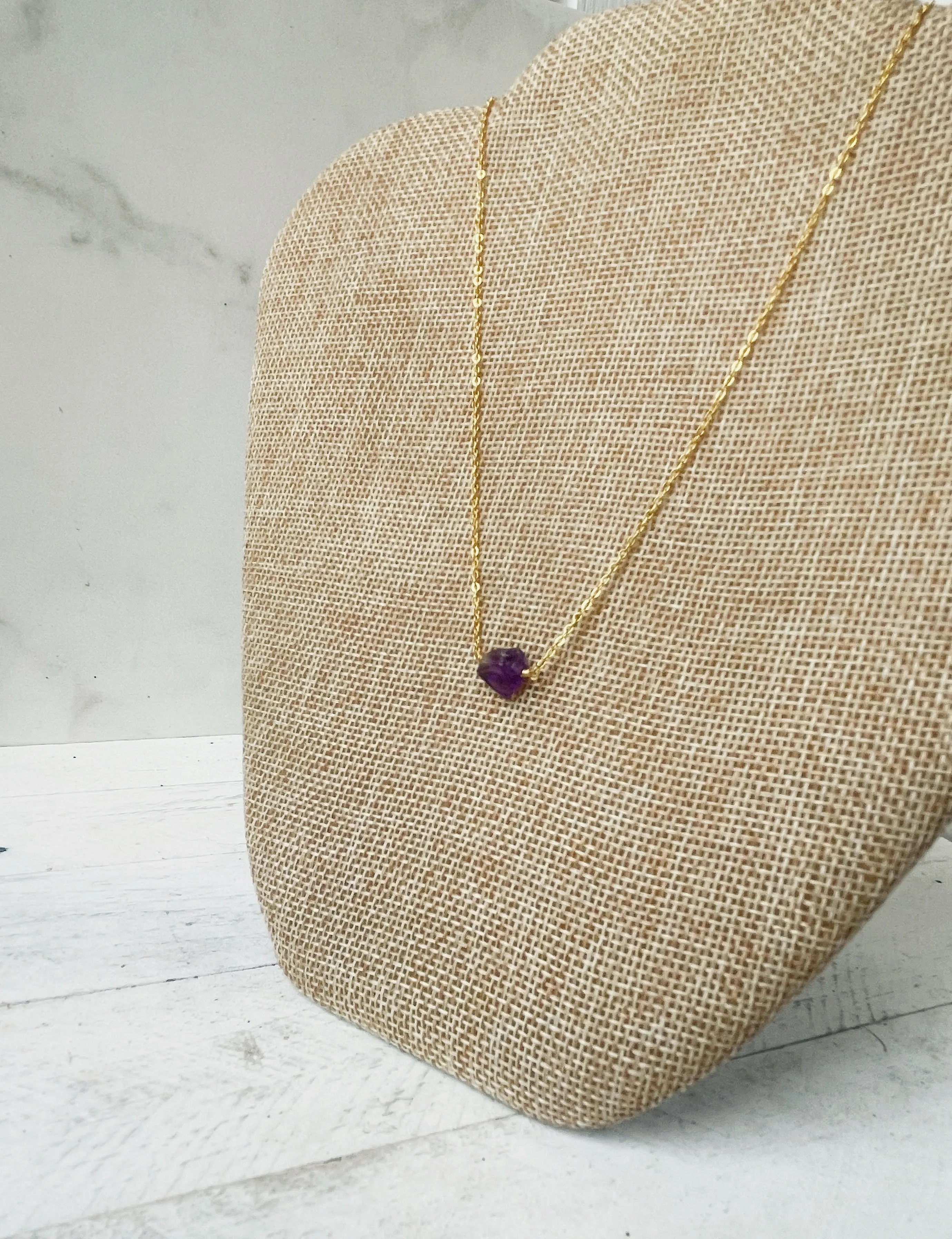 Birthstone Necklace - February - Amethyst