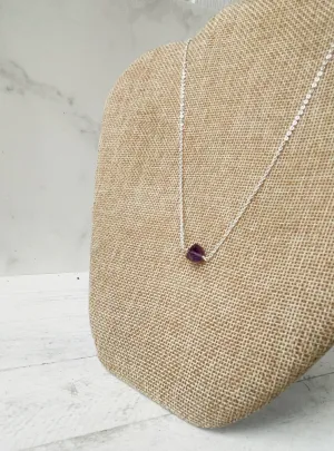 Birthstone Necklace - February - Amethyst