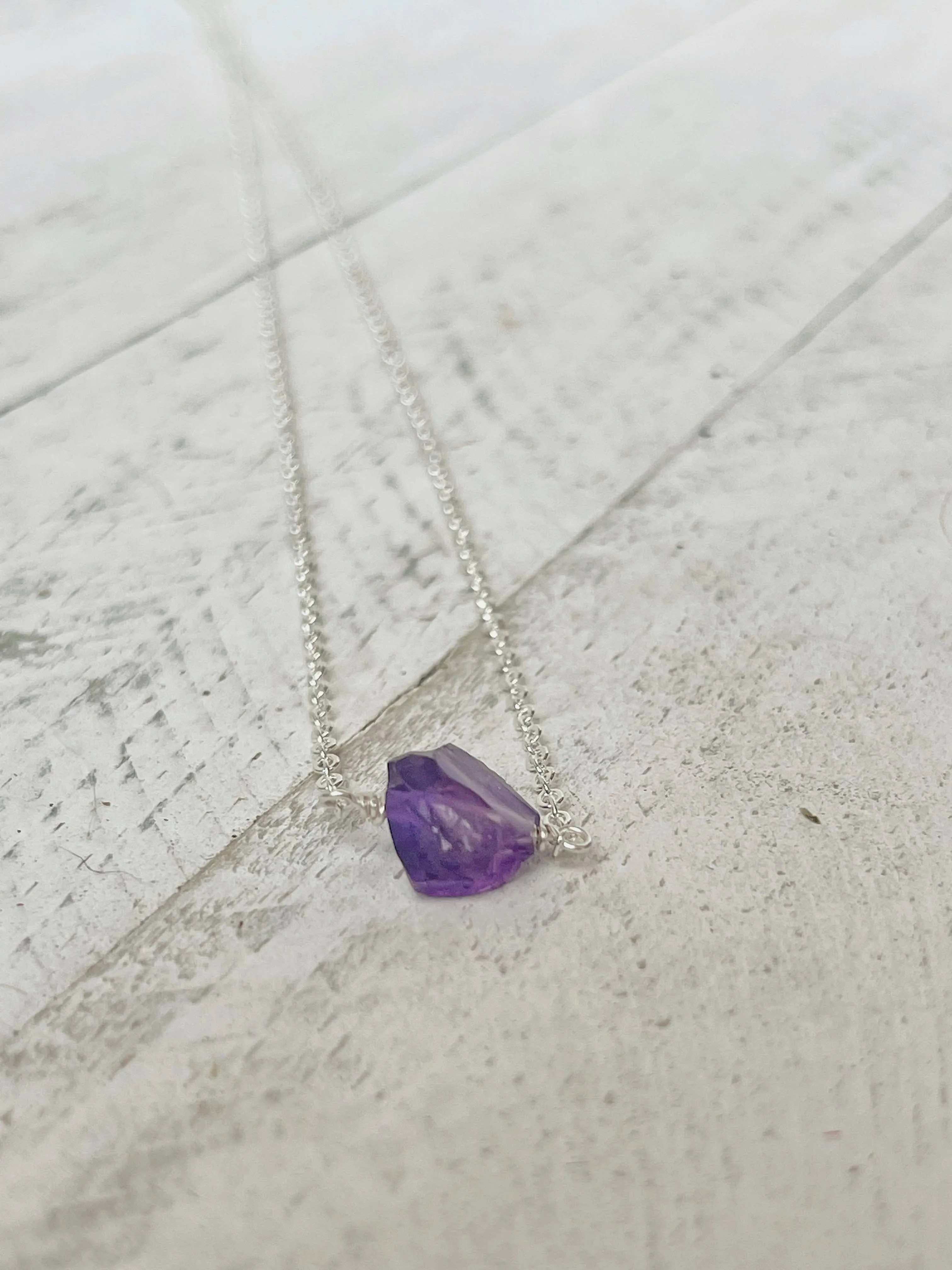 Birthstone Necklace - February - Amethyst