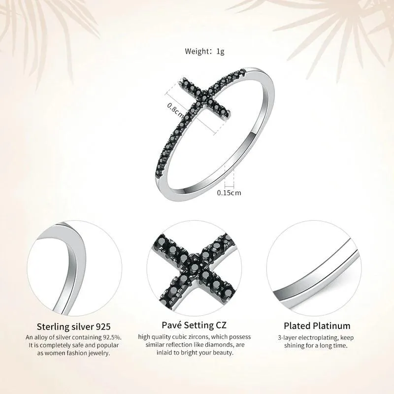 Black Cross Ring