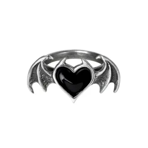 Black Demon Heart 💍🦇 Gothic Soul Ring