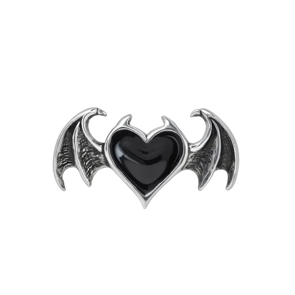 Black Demon Heart 💍🦇 Gothic Soul Ring