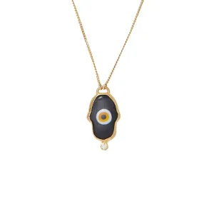 Black Evil Eye Hamsa Necklace