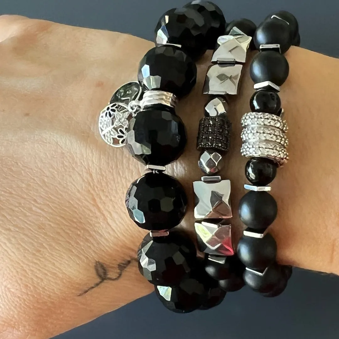 Black Protection Symbol Bracelet