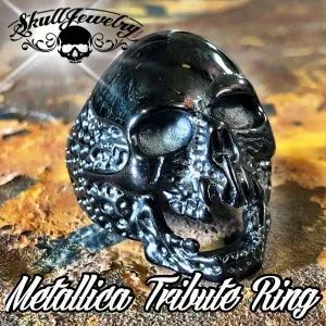 Black 'The Plague' Skull Ring (#736Black)