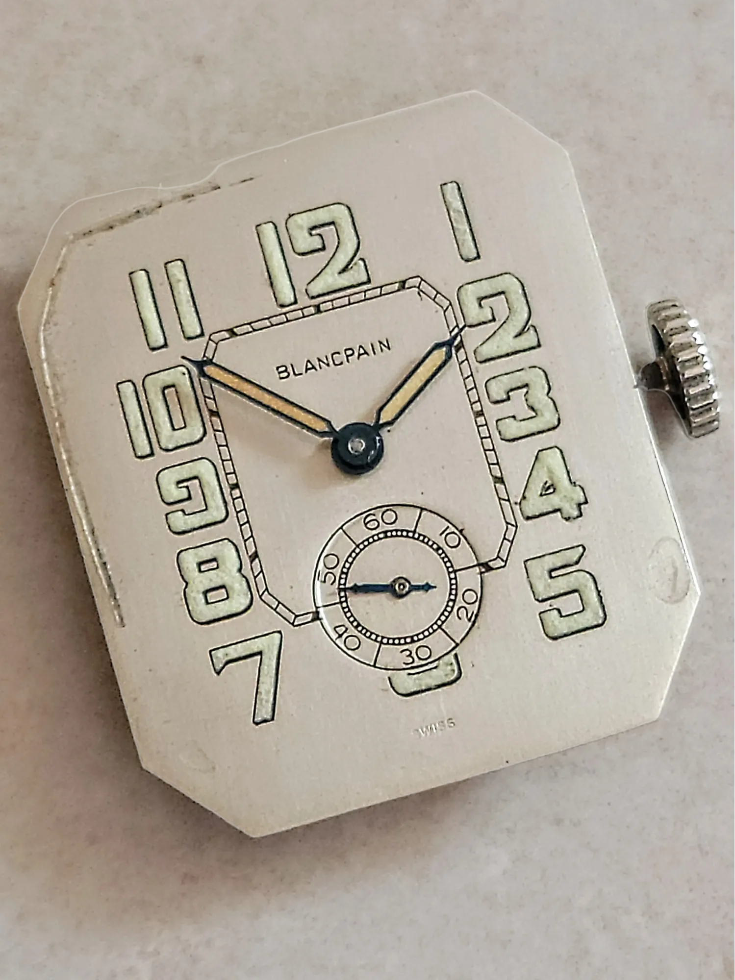 BLANCPAIN Art Deco Watch 15 Jewels Cal. Rayville 42 Swiss 1920's