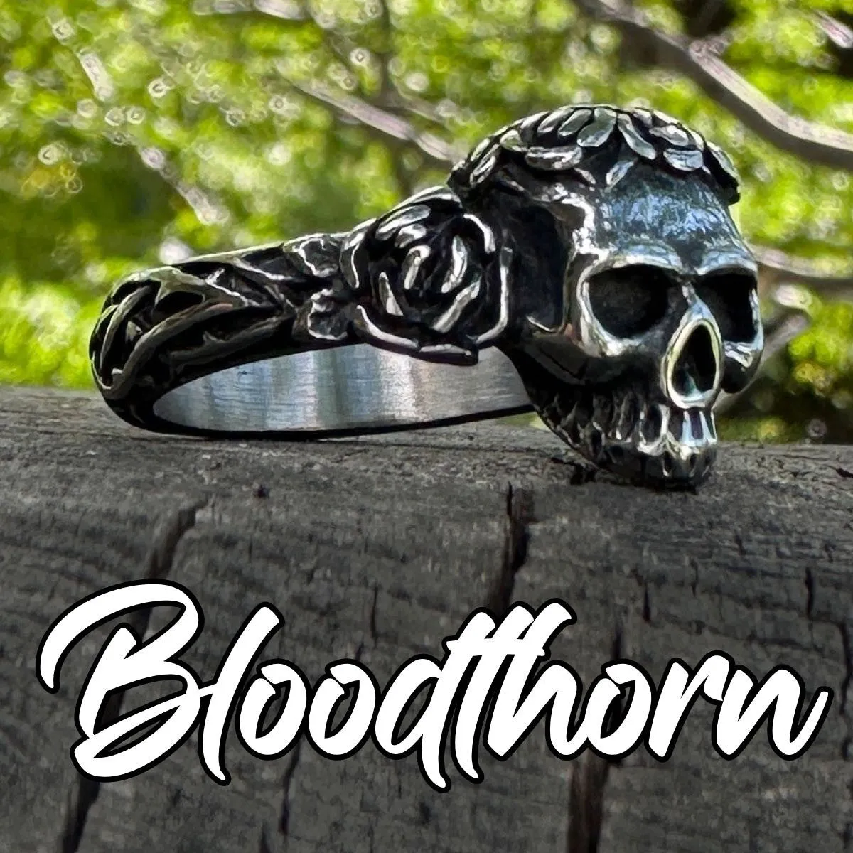 Bloodthorn Band Skull Ring (#r0039)