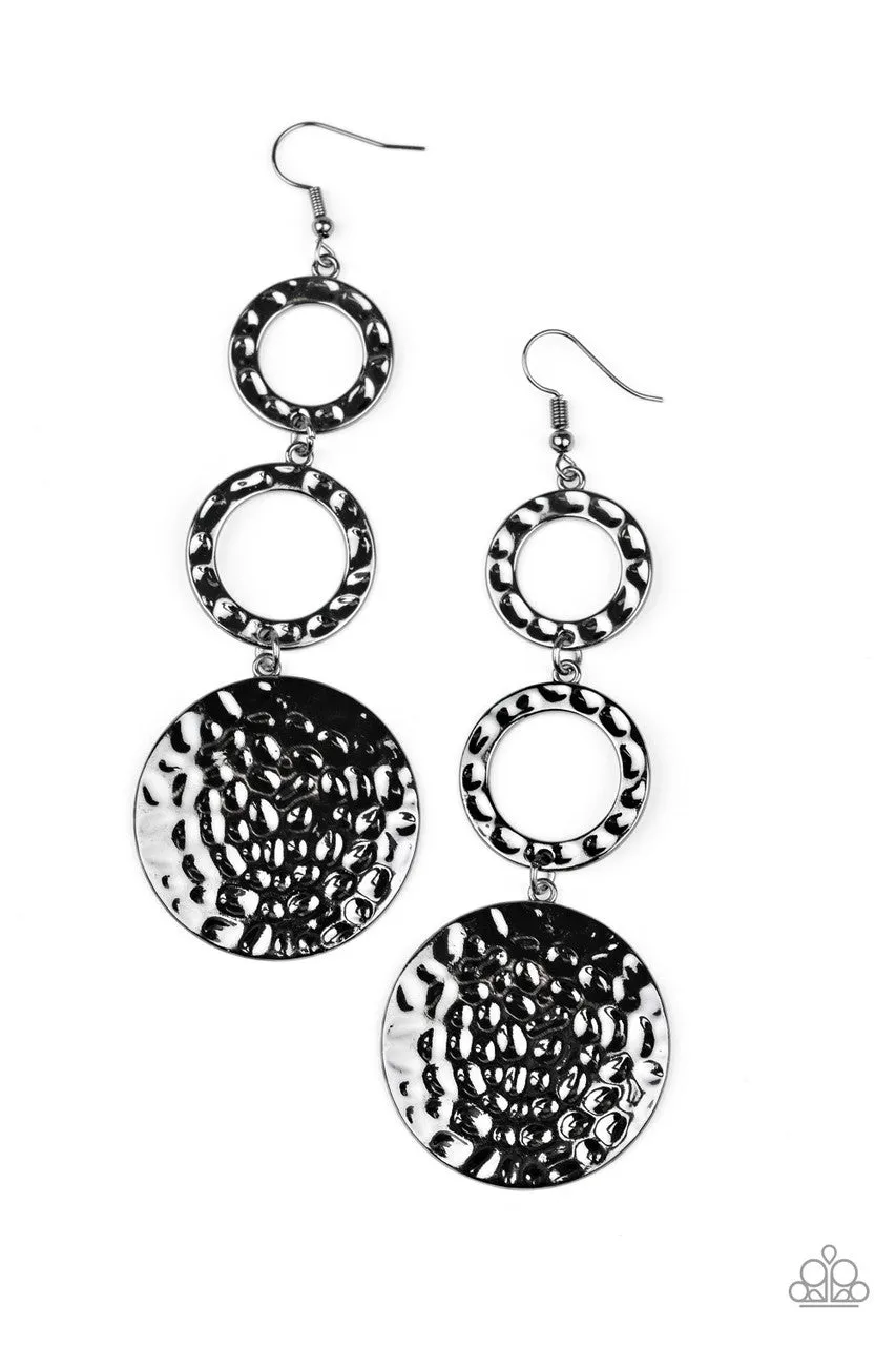 Blooming Baubles Black Paparazzi Earrings