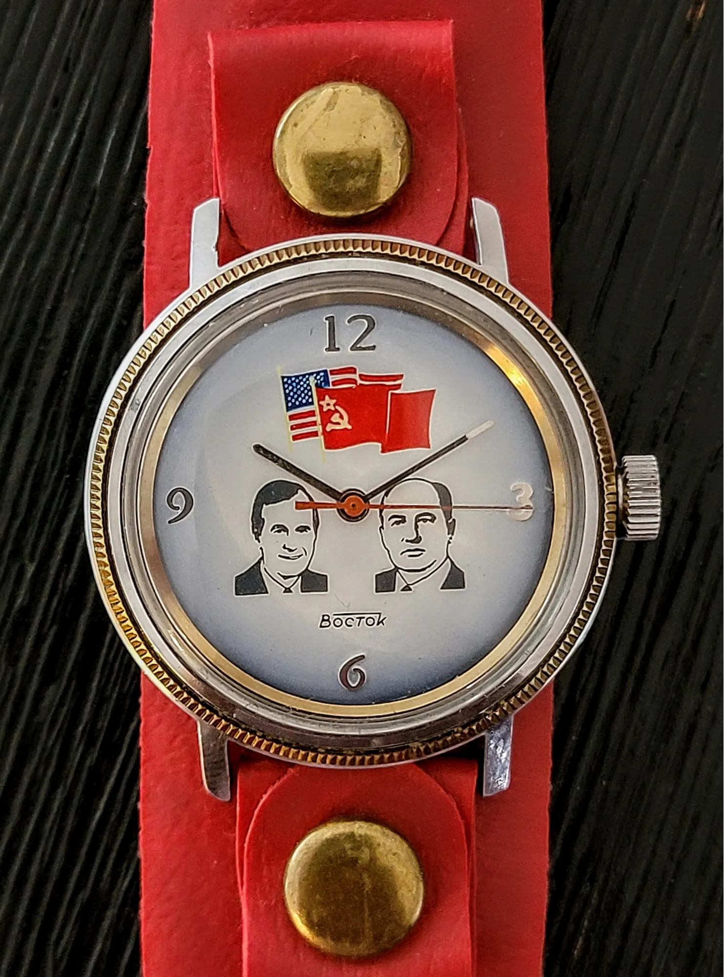 BOCTOK USSR Watch Bush & Gorbachev Wristwatch - The Helsinki Summit 1990