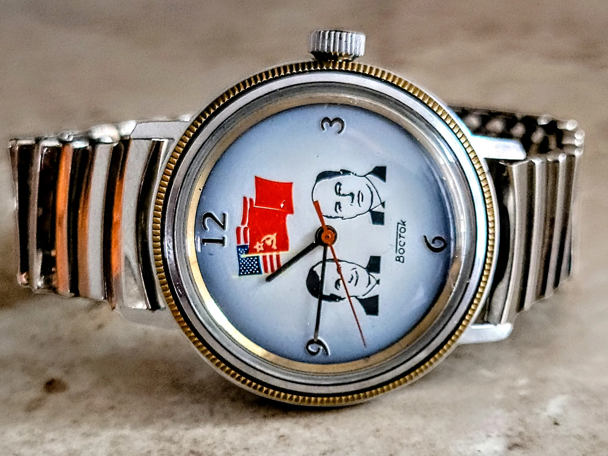 BOCTOK USSR Watch Bush & Gorbachev Wristwatch - The Helsinki Summit 1990