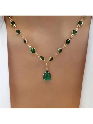 Boho Multilayer Geometric Thick Chain Angel Pendant Necklace For Women Female Fashion Vintage Gold Color Punk Choker Jewelry Gif
