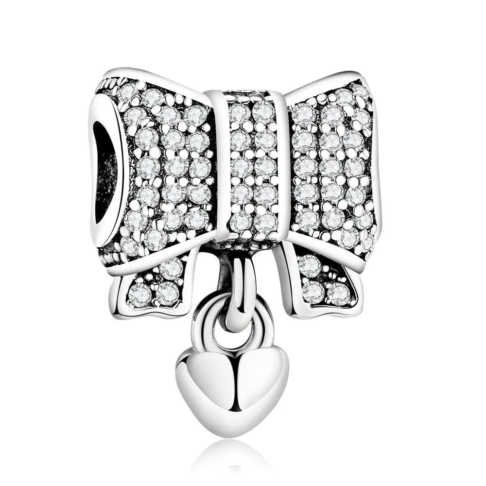 Bow Tie Heart Charm