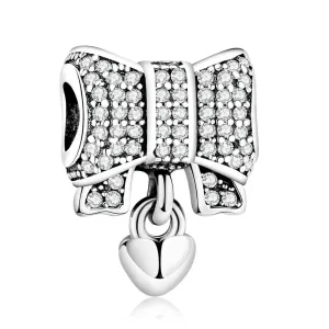 Bow Tie Heart Charm