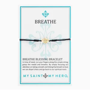 Breathe Blessing Bracelet (Blk/Gold)