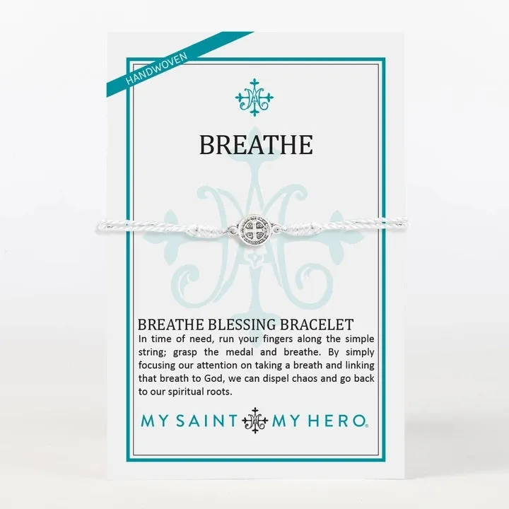 Breathe Blessing Bracelet, Metallic Silver / Silver
