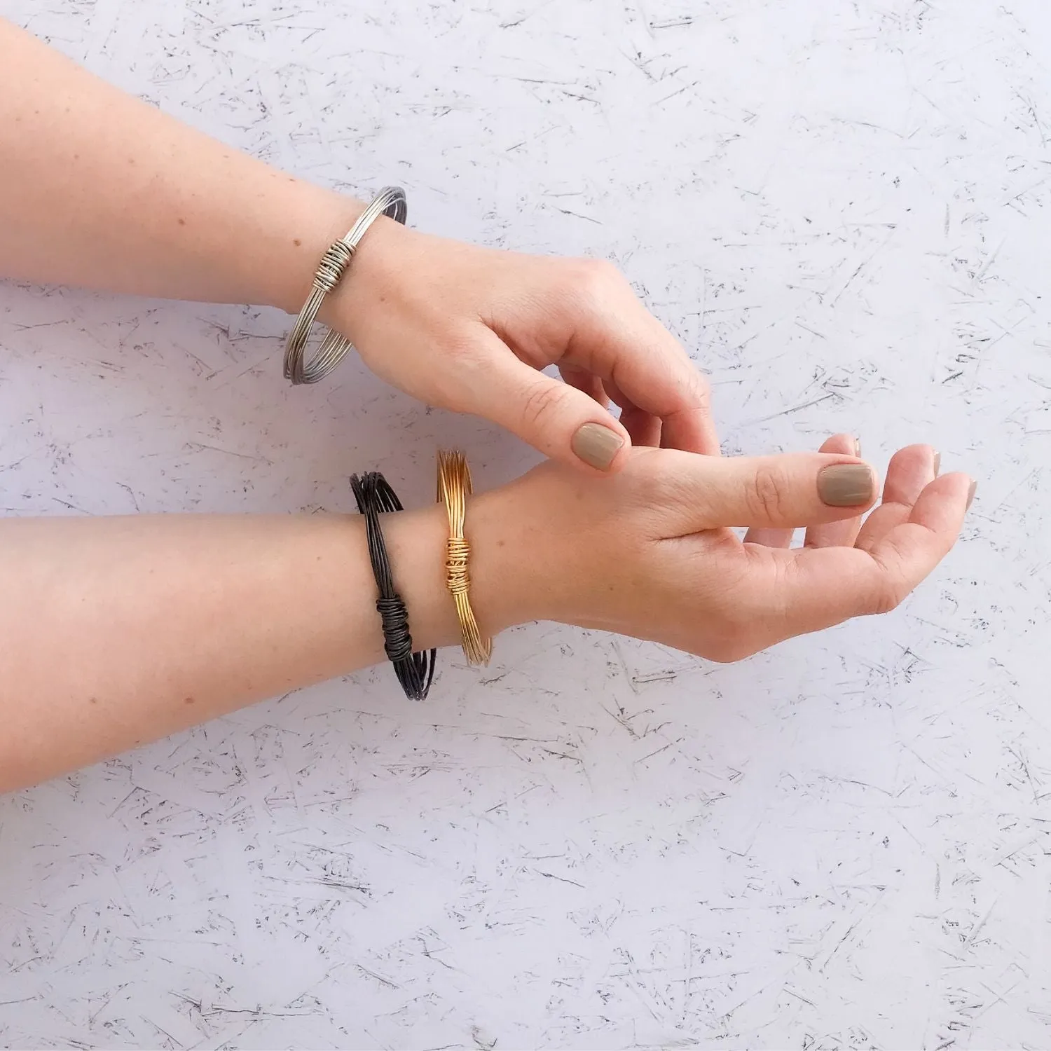 Brene Bundle of 3 essential wire bracelets