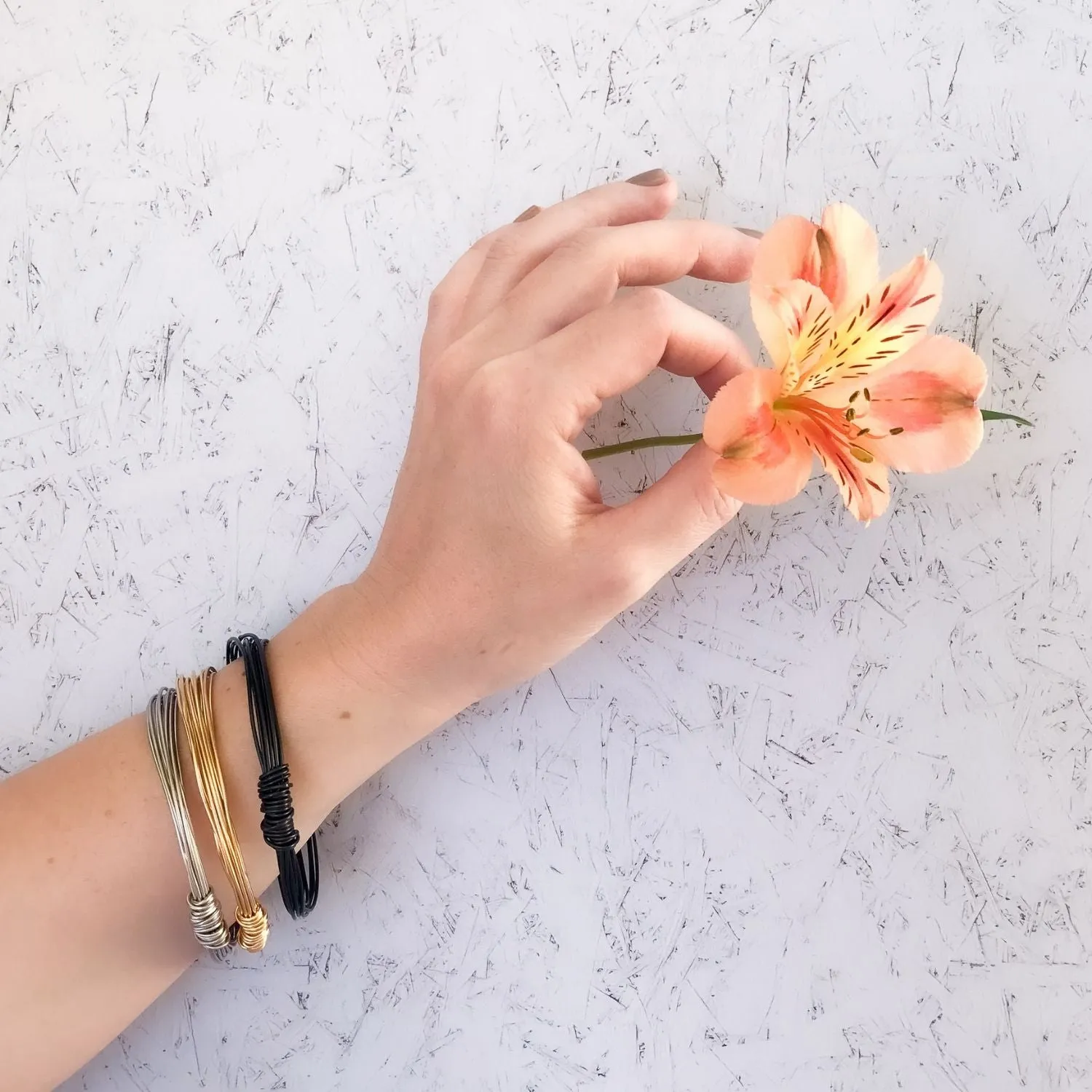 Brene Bundle of 3 essential wire bracelets
