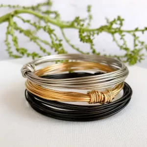 Brene Bundle of 3 essential wire bracelets