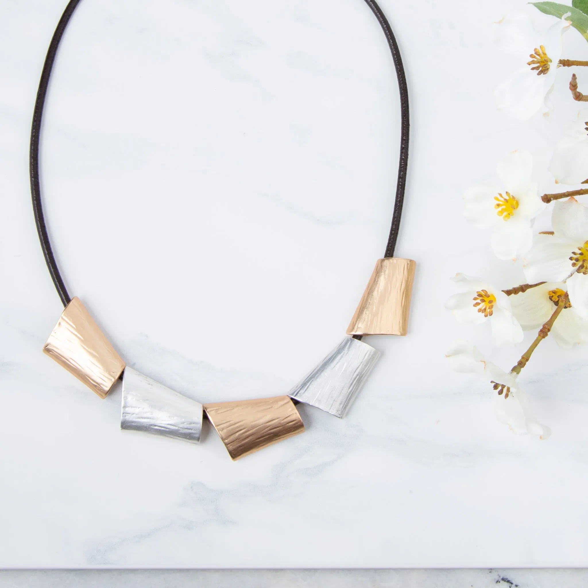Brinley Curled Metal Necklace