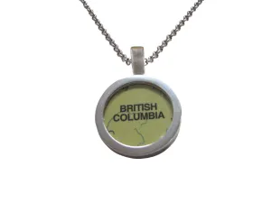 British Columbia Canada Map Pendant Necklace