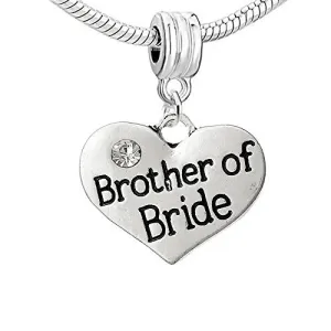 Brother of Bride Bead Compatible for Most European Snake Chain Bracelet