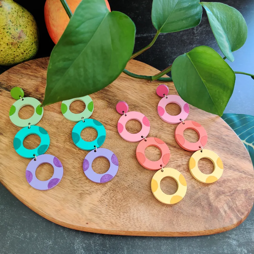BUBBLE EARRINGS | SUNSET